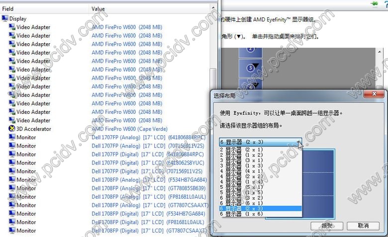 pcidv.com/amd firepro w600 宽域12屏eyefinity