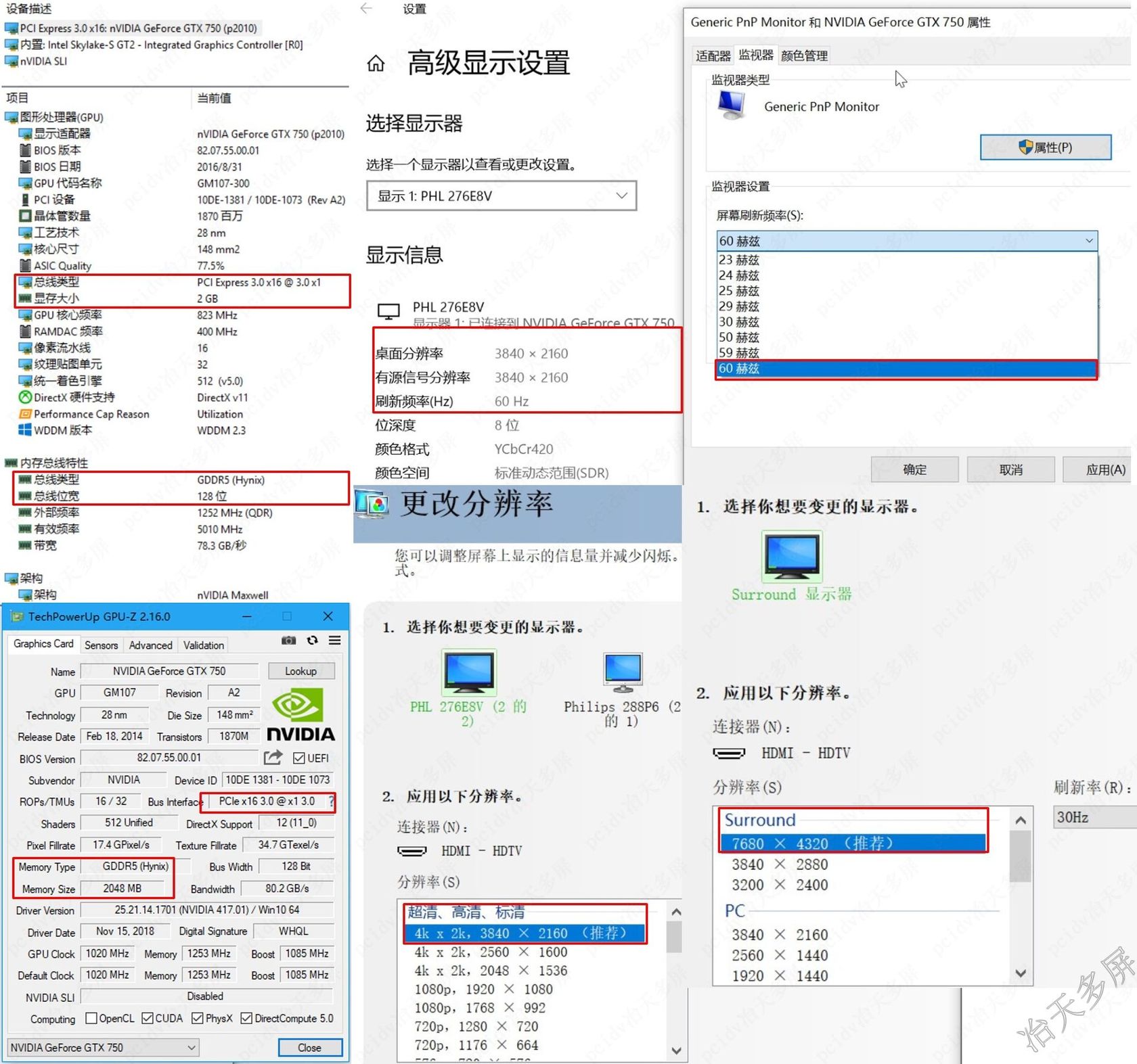 板载HDMI直出4屏显卡冶天7504H性能参数